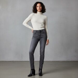 Frank and Oak Kim Slim Fit Faded Black Jeans Size 28